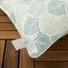 imageMartha Stewart Modern Banana Leaves Indoor Outdoor Decorative Lumbar Pillow 2Pack Set UV Fade Resistant Water Repellent Printed Tropical Design Warm Grey 11quotx18quotGreen
