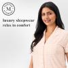 imageMartha Stewart Sleepwear for Women  Lightweight Cooling Rayon 2Pc Notch Collar Short Sleeve Pajama Set  Soft ampamp ComfortableEvening Sand