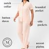 imageMartha Stewart Sleepwear for Women  Lightweight Cooling Rayon 2Pc Notch Collar Short Sleeve Pajama Set  Soft ampamp ComfortableEvening Sand