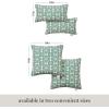 imageMartha Stewart Tulum Indoor Outdoor Decorative Lumbar Pillow 2Pack Set UV Fade Resistant Water Repellent Printed Modern Design Taupe 11quotx18quotGreen