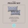 imageMartha Stewart Tulum Indoor Outdoor Decorative Lumbar Pillow 2Pack Set UV Fade Resistant Water Repellent Printed Modern Design Taupe 11quotx18quotNavy Blue