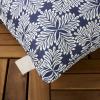 imageMartha Stewart Tulum Indoor Outdoor Decorative Lumbar Pillow 2Pack Set UV Fade Resistant Water Repellent Printed Modern Design Taupe 11quotx18quotNavy Blue