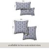 imageMartha Stewart Tulum Indoor Outdoor Decorative Lumbar Pillow 2Pack Set UV Fade Resistant Water Repellent Printed Modern Design Taupe 11quotx18quotNavy Blue