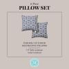 imageMartha Stewart Tulum Indoor Outdoor Decorative Lumbar Pillow 2Pack Set UV Fade Resistant Water Repellent Printed Modern Design Taupe 11quotx18quotNavy Blue