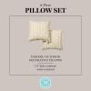 imageMartha Stewart Tulum Indoor Outdoor Decorative Lumbar Pillow 2Pack Set UV Fade Resistant Water Repellent Printed Modern Design Taupe 11quotx18quotTaupe