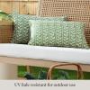 imageMartha Stewart Vineyard Vines Indoor Outdoor Decorative Lumbar Pillow 2Pack Set UV Fade Resistant Water Repellent Printed Garden Design Warm Grey 11quotx18quotGreen