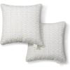 imageMartha Stewart Vineyard Vines Indoor Outdoor Decorative Lumbar Pillow 2Pack Set UV Fade Resistant Water Repellent Printed Garden Design Warm Grey 11quotx18quotWarm Grey