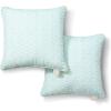 imageMartha Stewart Vineyard Vines Indoor Outdoor Decorative Lumbar Pillow 2Pack Set UV Fade Resistant Water Repellent Printed Garden Design Warm Grey 11quotx18quotAqua Blue