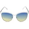 imageMartha Stewart Women Retro Metal Protective SunglassesWhite and Silver
