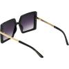 imageMartha Stewart Womens Ms147 Oversized Vintage Uv400 Protective Square SunglassesTimeless Gifts for Her 54mmBlack