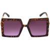 imageMartha Stewart Womens Ms147 Oversized Vintage Uv400 Protective Square SunglassesTimeless Gifts for Her 54mmBrown