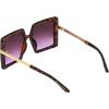 imageMartha Stewart Womens Ms147 Oversized Vintage Uv400 Protective Square SunglassesTimeless Gifts for Her 54mmBrown