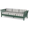 imageMartha Stewart by POLYWOOD Acadia 4Piece Deep Seating Set with Sofa in Green Buffalo Plaid Grey Mist