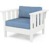 imageMartha Stewart by POLYWOOD Acadia 4Piece Deep Seating Set with Sofa in White Navy LinenSky Blue