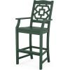 imageMartha Stewart by POLYWOOD Chinoiserie 5Piece Bar Set with Trestle Legs MahoganyGreen