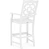 imageMartha Stewart by POLYWOOD Chinoiserie 5Piece Bar Set with Trestle Legs MahoganyWhite