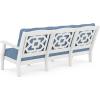 imageMartha Stewart by POLYWOOD Chinoiserie Deep Seating Sofa WhiteGlacier SpaWhiteSky Blue