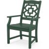 imageMartha Stewart by POLYWOOD Exclusive Chinoiserie 5Piece Parsons Dining Set with Benches MahoganyGreen