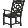imageMartha Stewart by POLYWOOD Exclusive Chinoiserie Arm Chair 7Piece Parsons Dining Set MahoganyBlack