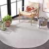 imageMartha Stewart x SAFAVIEH Outdoor Area Rug Collection  65quot Round Navy Weather Resistant ampamp Washable Ideal for Patio Backyard Mudroom Deck Dining Space MSR4490NIvory