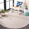 imageMartha Stewart x SAFAVIEH Outdoor Area Rug Collection  65quot Round Navy Weather Resistant ampamp Washable Ideal for Patio Backyard Mudroom Deck Dining Space MSR4490NBeige