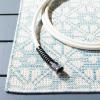 imageMartha Stewart x SAFAVIEH Outdoor Area Rug Collection  8 x 10 Aqua Weather Resistant ampamp Washable Ideal for Patio Backyard Mudroom Deck Dining Space MSR4491J