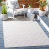 imageMartha Stewart x SAFAVIEH Outdoor Area Rug Collection  8 x 10 Blue ampamp Beige Weather Resistant ampamp Washable Ideal for Patio Backyard Mudroom Deck Dining Space MSR4491MGreyIvory