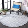 imageMartha Stewart x SAFAVIEH Outdoor Area Rug Collection  8 x 10 Blue ampamp Beige Weather Resistant ampamp Washable Ideal for Patio Backyard Mudroom Deck Dining Space MSR4491MNavyIvory