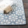 imageMartha Stewart x SAFAVIEH Outdoor Area Rug Collection  8 x 10 Blue ampamp Beige Weather Resistant ampamp Washable Ideal for Patio Backyard Mudroom Deck Dining Space MSR4491MNavyIvory