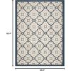 imageMartha Stewart x SAFAVIEH Outdoor Area Rug Collection  8 x 112quot Beige ampamp Sweet Pea Weather Resistant ampamp Washable Ideal for Patio Backyard Mudroom Deck Dining Space MSR4262Azurite