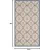imageMartha Stewart x SAFAVIEH Outdoor Area Rug Collection  8 x 112quot Beige ampamp Sweet Pea Weather Resistant ampamp Washable Ideal for Patio Backyard Mudroom Deck Dining Space MSR4262Azurite