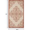 imageMartha Stewart x SAFAVIEH Outdoor Area Rug Collection  8 x 112quot Lily Pad Weather Resistant ampamp Washable Ideal for Patio Backyard Mudroom Deck Dining Space MSR4244228Cayenne