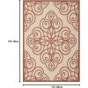 imageMartha Stewart x SAFAVIEH Outdoor Area Rug Collection  8 x 112quot Lily Pad Weather Resistant ampamp Washable Ideal for Patio Backyard Mudroom Deck Dining Space MSR4244228Cayenne