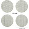 imageMartha by Martha Stewart  Chilewich Boxwood Coasters in Sea  Set of 4  StainResistant Woven Textile with Recycled Felt Backing  5quot RoundAbalone