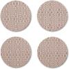 imageMartha by Martha Stewart  Chilewich Boxwood Coasters in Sea  Set of 4  StainResistant Woven Textile with Recycled Felt Backing  5quot RoundBurnt Coral