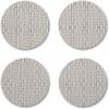 imageMartha by Martha Stewart  Chilewich Boxwood Coasters in Sea  Set of 4  StainResistant Woven Textile with Recycled Felt Backing  5quot RoundFlax