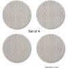 imageMartha by Martha Stewart  Chilewich Boxwood Coasters in Sea  Set of 4  StainResistant Woven Textile with Recycled Felt Backing  5quot RoundFlax