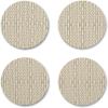 imageMartha by Martha Stewart  Chilewich Boxwood Coasters in Sea  Set of 4  StainResistant Woven Textile with Recycled Felt Backing  5quot RoundWheat