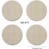 imageMartha by Martha Stewart  Chilewich Boxwood Coasters in Sea  Set of 4  StainResistant Woven Textile with Recycled Felt Backing  5quot RoundWheat