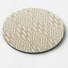 imageMartha by Martha Stewart  Chilewich Boxwood Coasters in Sea  Set of 4  StainResistant Woven Textile with Recycled Felt Backing  5quot RoundWheat