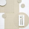 imageMartha by Martha Stewart  Chilewich Boxwood Placemats in Flax  Set of 4  Easy Care Woven Tabletop Textiles  IndoorOutdoor  185quot x 135quot RectangleWheat