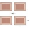 imageMartha by Martha Stewart  Chilewich Handkerchief Placemats in Burnt Coral  Set of 4  Easy Care Woven Tabletop Textiles  IndoorOutdoor  185quot x 135quot RectangleBurnt Coral