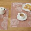 imageMartha by Martha Stewart  Chilewich Rosette Placemats in Burnt Coral  Set of 4  Easy Care Woven Tabletop Textiles  IndoorOutdoor  185quot x 135quot RectangleBurnt Coral
