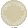imageMartha by Martha Stewart  Chilewich Scroll Round Set of 4 Placemats in Burnt CoralWheat
