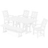 imageMARTHA STEWART by POLYWOOD Chinoiserie 6Piece Farmhouse Dining Set with Bench in WhiteWhite