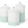 imageMartha Stewart 6 Piece Stoneware TwoTone Canister Set  Martha Blue