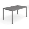 imageMartha Stewart Bedford 71quot IndoorOutdoor Aluminum Patio Table with Umbrella Hole and Brushed Woodgrain Finish in BrownGrey