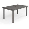 imageMartha Stewart Bedford 71quot IndoorOutdoor Patio Table with Faux Wood Top and Rattan Wicker Finish in GrayGrey