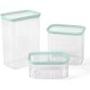 imageMartha Stewart Langstaff 6 Piece 60 oz 37 oz 17 oz Square Stackable Container Set wMartha Blue LidRectangular 92oz  60oz  26oz