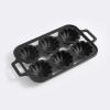 imageMartha Stewart Martha 6Cup Heart Shaped PreSeasoned Cast Iron Mold PanBlack